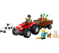 LEGO Tractor Rojo con Remolque y Oveja