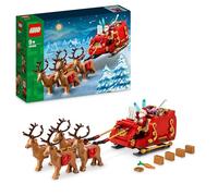LEGO Trineo de Papá Noel Decorativo de Navidad para Dormitorio o Salón, Juguete de Construcción con Minifigura y Figuras de Renos, Regalo Navideño para Niños y Niñas de 9 Años o Más 40499