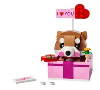 LEGO Valentine's Day 40679 Caja de Regalo de Amor, Juego de Cachorros y Perros