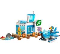LEGO Animal Crossing Vuelo con Dodo Airlines Aeropuerto de Juguete con Hidroavión y Minifigura de Piloto Basado en Videojuegos, Regalo para Niñas y Niños de 7 Años o Más, Figura de Pájaro y Gato 77051