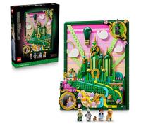 LEGO Wicked Arte Mural: Emerald City - Maqueta 3D para Adultos con 6 Minifiguras Inc. Dorothy y Figura del Perro Toto - Decoración para el Hogar - Regalo para Mujeres y Hombres Cinéfilos 75685