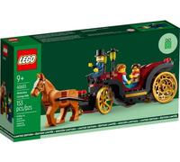 LEGO Wintertime Carriage Ride 40603 GWP - Minifiguras festivas, ruedas doradas y diseño encantador para alegría navideña (153 piezas)