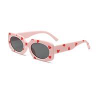 Legou Gafas de sol rectangulares retro para niños, con protección UV, marco pequeño, para exteriores, Pink, Talla única