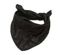 Legou Pañuelo cuadrado pequeño de seda de 50 x 50 cm, Negro, 50*50cm