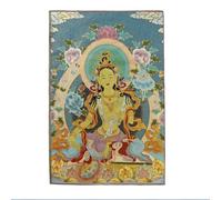 Legou Thangka tibetano bordado de seda con tara verde budismo para colgar en la pared para decoración del hogar, tapiz de meditación