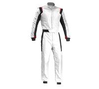 Legou - Traje de carreras de kart de una pieza, traje de karting, blanco, XL