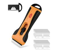 Legpador Rasqueta Vitroceramica, Rascador Vitroceramica no Raya, Cuchilla Vitrocerámica Multiusos, Herramienta Raspador de Pintura, con 14 Cuchillas de Recambio, para Ventanas, Estufas, Pegatinas