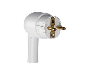 Legrand, 050175 Bases y cavijas - Enchufe macho con rotación del cabezal de 120º, gama ‘Confort’, clavija 2 polos+tierra 16A, 230V, color blanco.