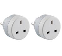 Legrand 050383E Adaptador Conversor, 1380 W, 230 V, Blanco/Gris (Paquete de 2)