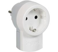 Legrand 050462 Adaptador de enchufe con una toma de corriente, 3680 W, Blanco y gris
