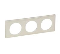 Legrand 066623 - Placa de celiana lacada, 3 puestos, acabado marfil