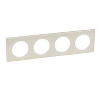 Legrand 066624 Placa Céliane Lacada, 4 Postes, Acabado Marfil