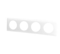 Legrand 066634 Céliane Lacado, 4 Postes, Acabado Blanco