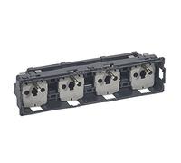 Legrand 067128 Toma de corriente cuádruple, compacta precableada estándar, 2P+T