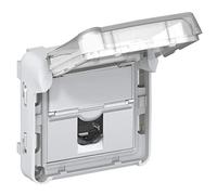 Legrand 069556 - Enchufe RJ45 impermeable (categoría 5ª UTP Plexo IP55, persiana cerrada, IK07, color gris