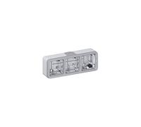 Legrand - 069661 caja saliente 2 mec. v gris plexo ii comp Ref. 6565140416