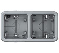 Legrand - 069672 Caja saliente 2 MEC. h Gris plexo II Comp. Ref. 6565140410