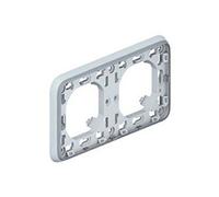 Legrand 069683 - Soporte para placa (2 estaciones horizontales, Plexo, componible IP55, color gris