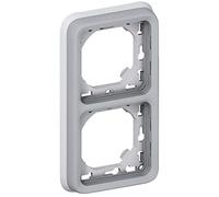 Legrand - 069685 placa 2 elem. vert. gris plexo ii comp. Ref. 6565140458
