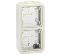 Legrand - 069691 caja saliente 2 mec. v blanco plexo ii comp. Ref. 6565130162