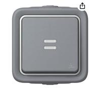 Legrand 069712 Interruptor O Ida y Vuelta Prueba Agua, Plexo Completa Superficie