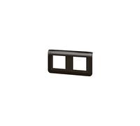Legrand 079044L Mosaic - Placa de acabado horizontal para 2x2 módulo, color negro mate