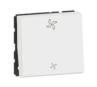 Legrand 099415 Interruptor mecánica, Control (vmc) - 2 módulos Gama Mosaic - regulador 2 velocidades de Ajuste para ventilación Adaptada, Blanco, Talla única