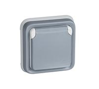 Legrand, 191512 Plexo - Enchufe de pared, estanco de empotrar de la gama, exterior, resistente al agua (IP55), color gris