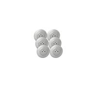 Legrand 300437 - Juego de 6 tomas de corriente 2P + T superficie Dooxie completa placa redonda
