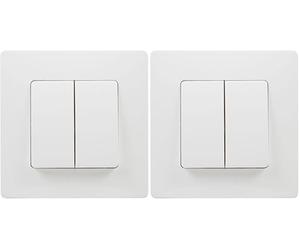 Legrand 396471 NL Doble Conmutador, BL Monobloc, Blanco, Individual (Paquete de 2)