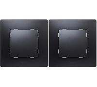 Legrand 396491 Pulsador de pared Niloé Monoblock 6A Mecanismo Completo Negro (Paquete de 2)