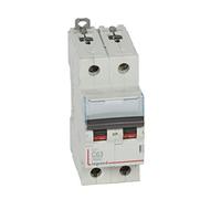 Legrand 407806E, Interruptor Automático Magneto Térmico, 2P, 63A, Curva C, 10 kA, 2 módulo, DX3