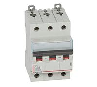 Legrand 407861E, Interruptor Automático Magneto Térmico, 3P, 25A, Curva C, 10 kA, 3 módulo, DX3