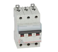 Legrand 407863E, Interruptor Automático Magneto Térmico, 3P, 40A, Curva C, 10 kA, 3 módulo, DX3