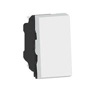 Legrand 538318 empotrable Simple o conmutador si se combina con un Segundo Interruptor Easy LED - Gama Mosaic - Modelo reducido en tamaño Creador de ambientes Luminosos, Blanco(4'4cm x 2'2cm x 3'2cm)
