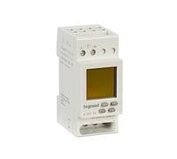 Legrand 603780 con temporizador semanal digital MICROREX D21, 1 canal, 2 de modulig para carril DIN con 230 V y 4000 W