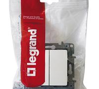 Legrand 664702 Conmutador Doble Niloé, 10 Ax, 250 V~, Blanco