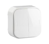 Legrand 782406 Interruptor Luz, Pared, Doble, Blanco