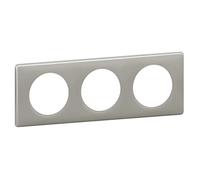 legrand 98878 Placa Céliana-Lacada Gris Perla-3 Postes-98878