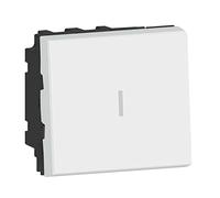 Legrand 99409 Permutador empotrable - Gama Mosaic 10 A Compuesto de 2 módulos - Se Utiliza como Punto de Control Adicional de iluminación para Circuito de conmutación, Blanco