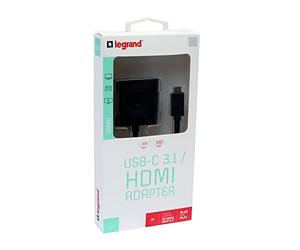 Legrand - Adaptador USB 3.1 Tipo C Macho a HDMI Hembra