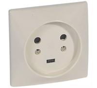 Legrand Base enchufe 20A 2PT 380V Caja 80x80mm 055432
