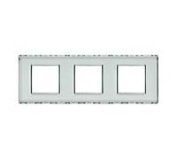 Legrand - Bticino livinglight - Placa 2+2+2 módulos kristall