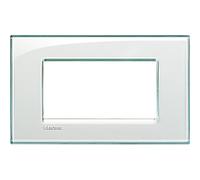 Legrand - Bticino livinglight - Placa 4 módulos aguamarina