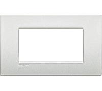 Legrand - Bticino livinglight - Placa 4 módulos blanco perla