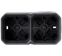 Legrand - Caja de 2 postes Plexo, antracita, IP55, saliente | 2 puestos, horizontal o vertical, impermeable IP55, plástico termoplástico, protección UV, acabado antracita, interior