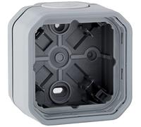 Legrand - Caja impermeable Plexo 1 estación para montaje aparente equipado con 2 puntas de membrana suave 1 entrada acabado gris