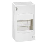 Legrand Caja modular blanca de superficie 1 fila 4 módulos para distribución de cuadro eléctrico, 001304