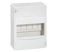 LEGRAND Caja modular blanca de superficie 1 fila 6 módulos para distribución de cuadro eléctrico, 1306