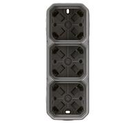 Legrand - Caja triple estanca Plexo - Para montaje en superficie horizontal o vertical - Gris - 069680LE